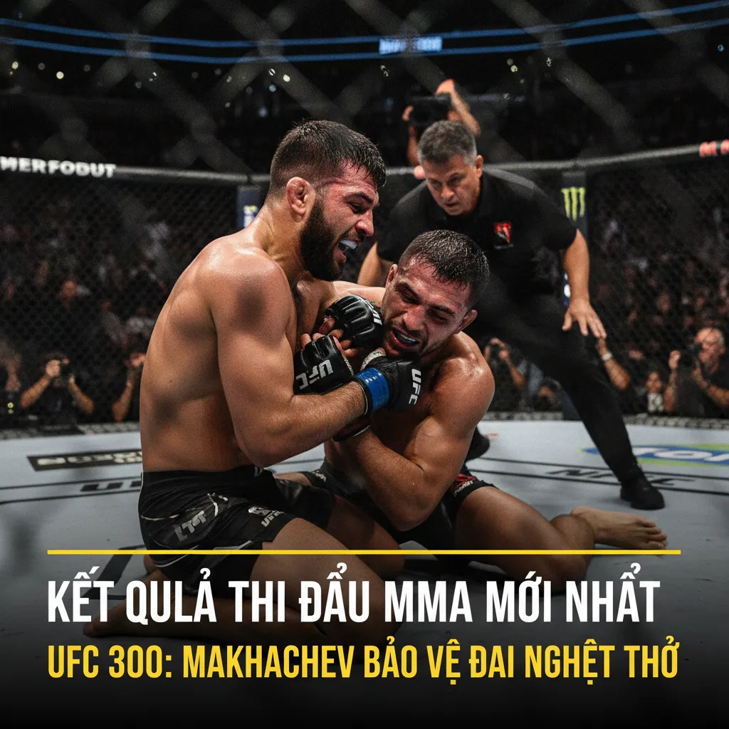 Toàn cảnh kết quả UFC 302: Makhachev bảo vệ đai nghẹt thở